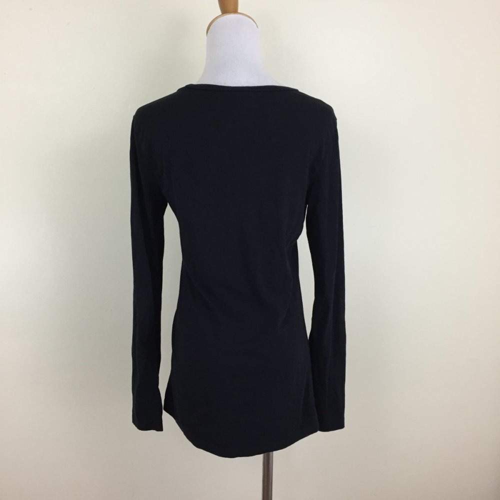 D&G DOLCE & GABBANA Italy Black Silver LOVE Sequin Long Sleeve Shirt - Picture 8 of 8